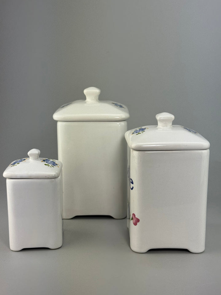 Set barattoli da cucina in ceramica portoghese Tea Coffee Sugar
