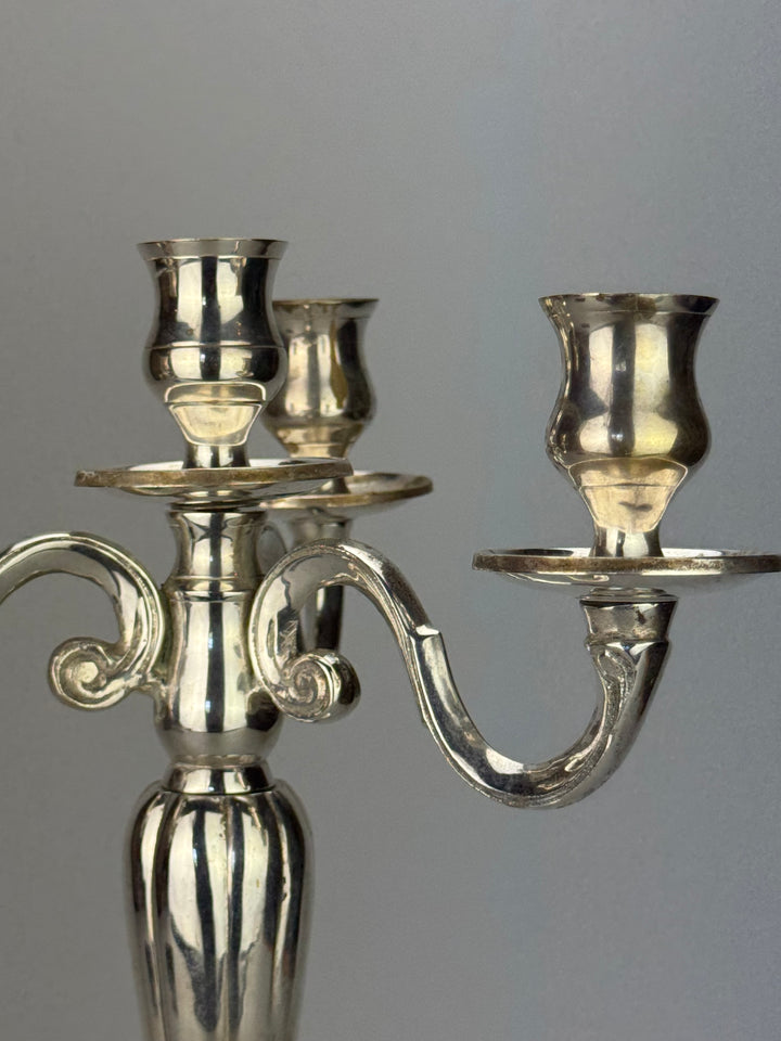Candelabro Silverplated a 4 Fiamme King's House Sheffield Collection