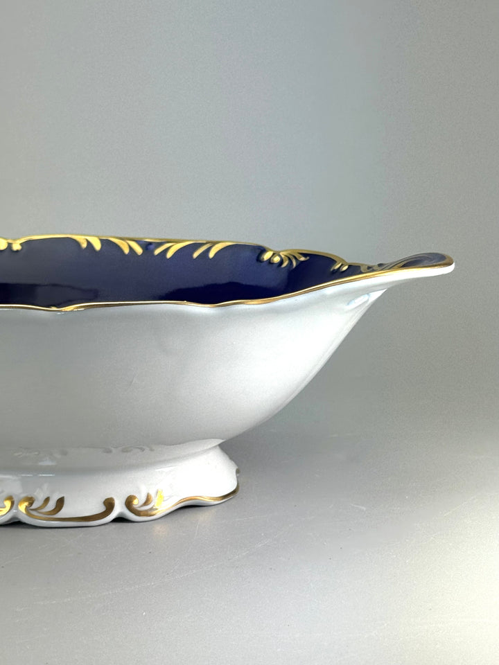 Svuotatasche vintage in porcellana di Limoges dipinta a mano