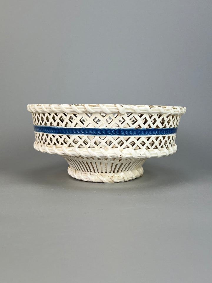 Centrotavola Cestino ceramica traforato