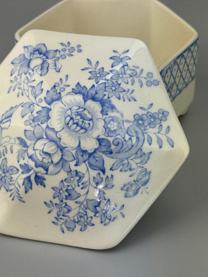Scatola ceramica Mason's decoro floreale Stratford vintage