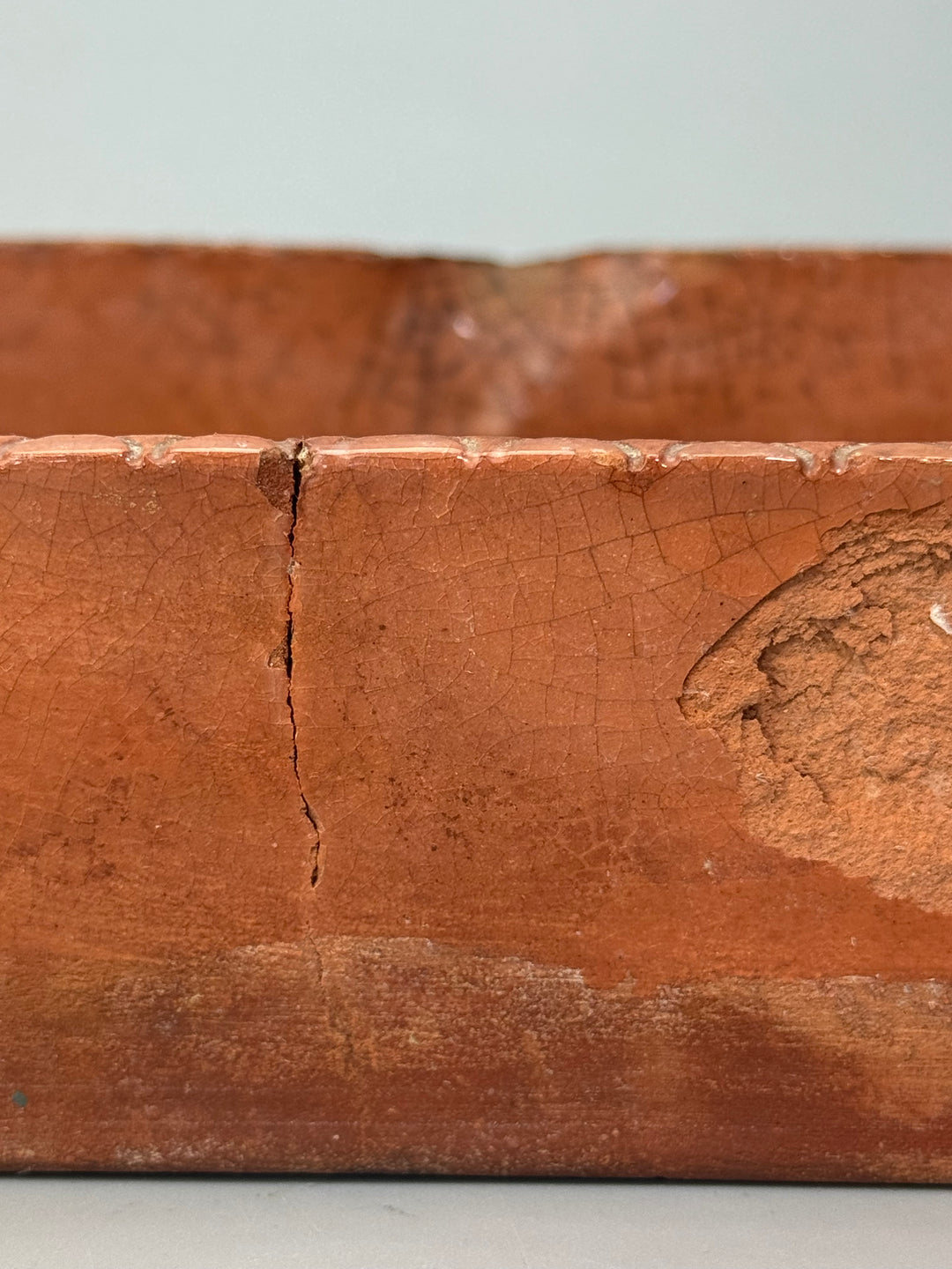 Pirofila in terracotta con manici vintage produzione artigianale