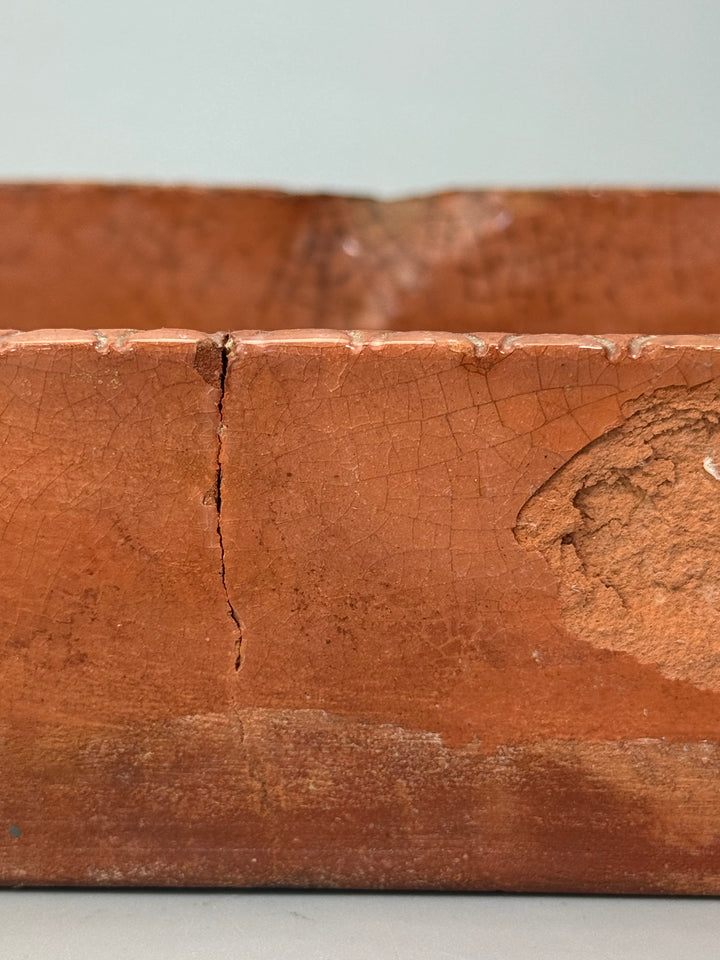 Pirofila in terracotta con manici vintage produzione artigianale