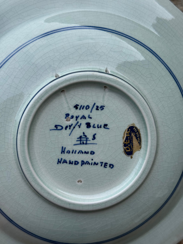 Piatto fondo Royal Delft Blue Holland dipinto a mano