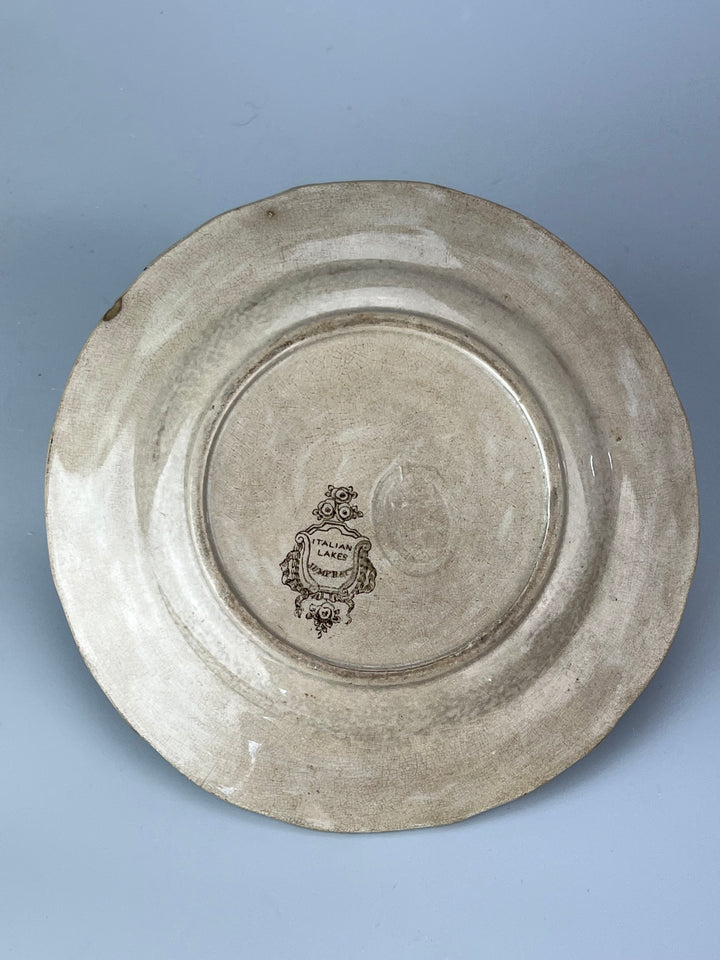 Piatto Antico J. & M.P. Bell & Co – Decoro Italian Lakes, Staffordshire
