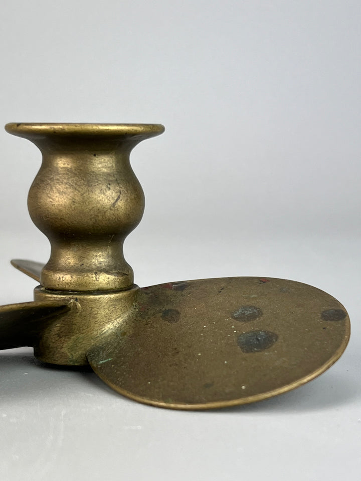 Portacandela ottone elica vintage