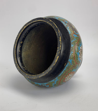 Vaso cloisonée smaltato