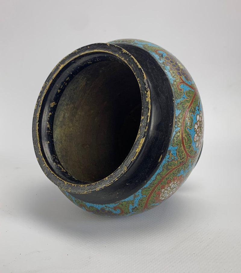 Vaso cloisonée smaltato