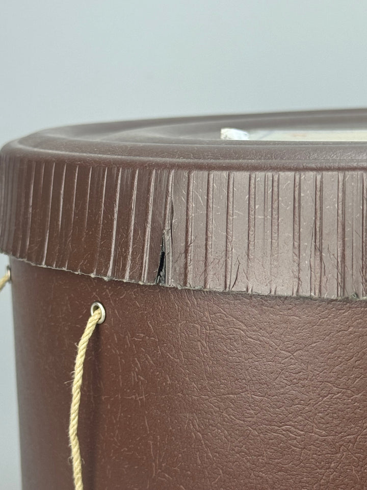 Scatola per Panettone in cartone marrone con etichetta originale vintage
