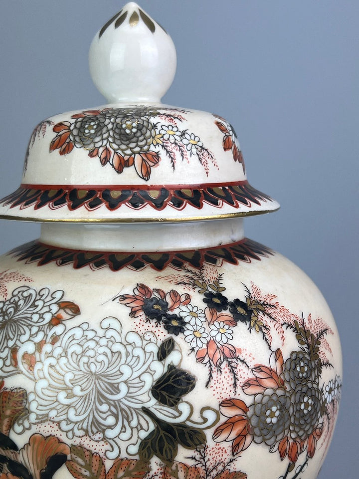 Vaso Cinese porcellana dipinta a mano decoro floreale