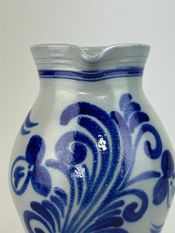 Brocca in ceramica smaltata a sale Merkelbach Manufaktur decoro blu