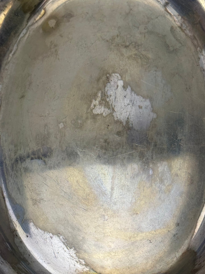 Legumiera inglese con coperchio in silverplate vintage