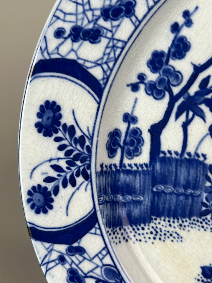 Piatto Creil Montereau in Terraglia Decorazione Blu – XIX secolo