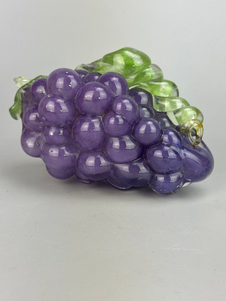 Set di frutta decorativa in vetro soffiato colorato 6 pezzi vintage