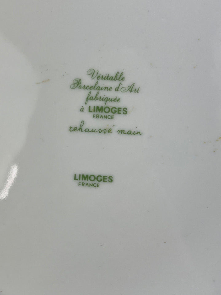 Piatto decorativo in porcellana di Limoges con scena architettonica