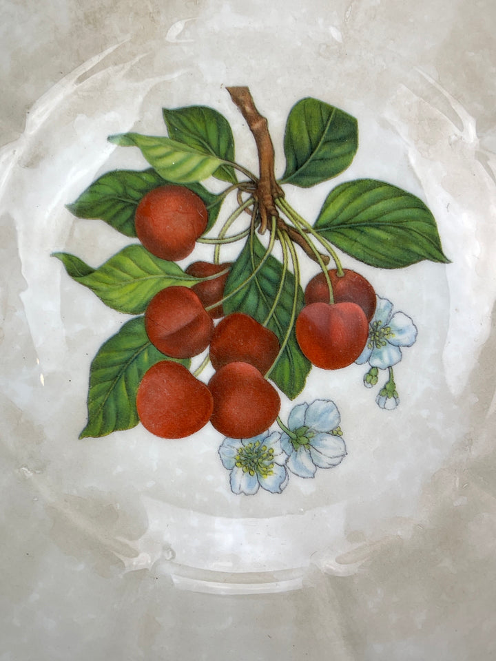 Tris ciotole ceramica due torri decoro frutta