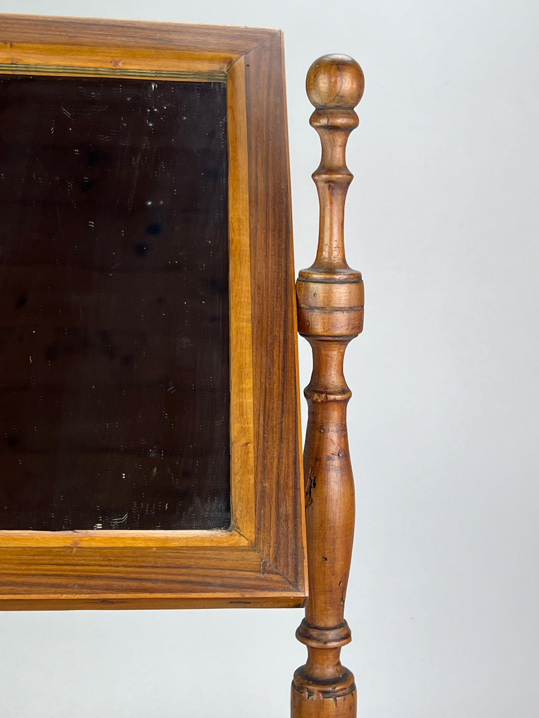 Toletta da Tavolo Antica in Legno – Specchio Orientabile e Cassetto Sottostante