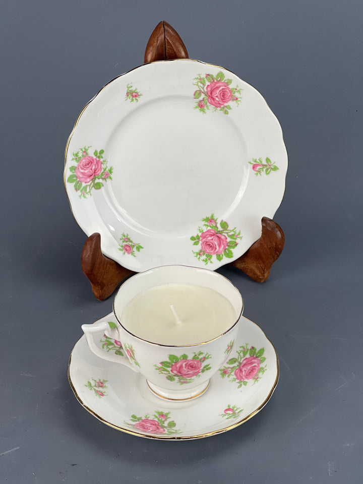 Candela trio tazza da tè porcellana inglese Melba Bone China