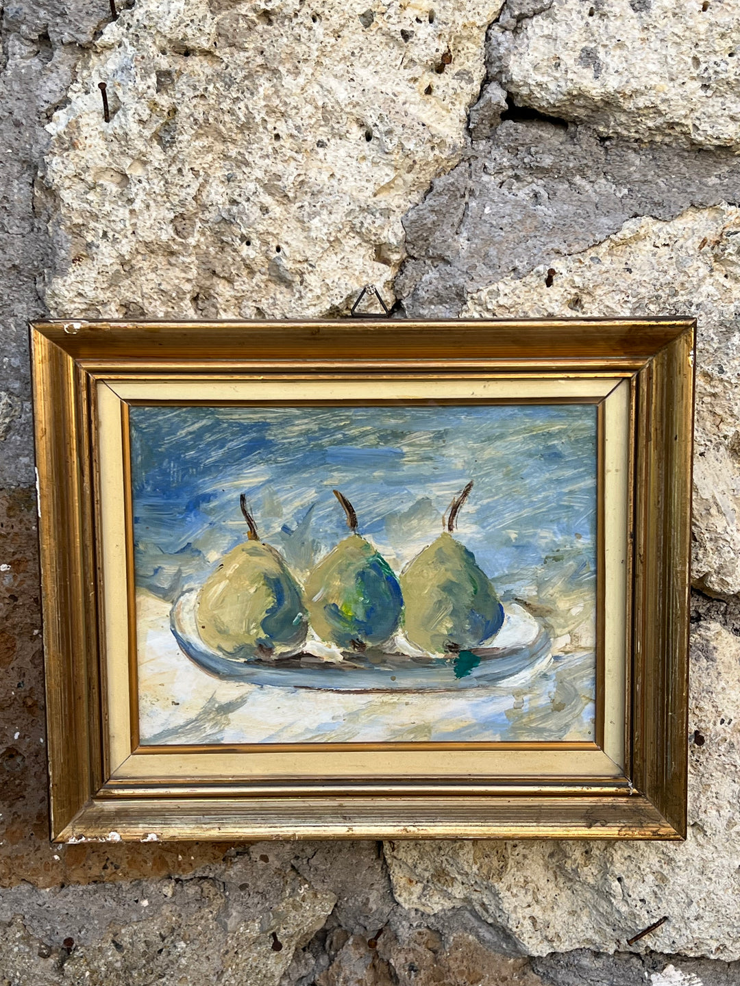 Dipinto a olio su tavola Natura morta con pere