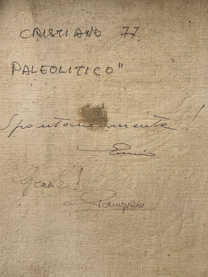 Quadro olio su tela Cristiano 77 "Paleolitico"
