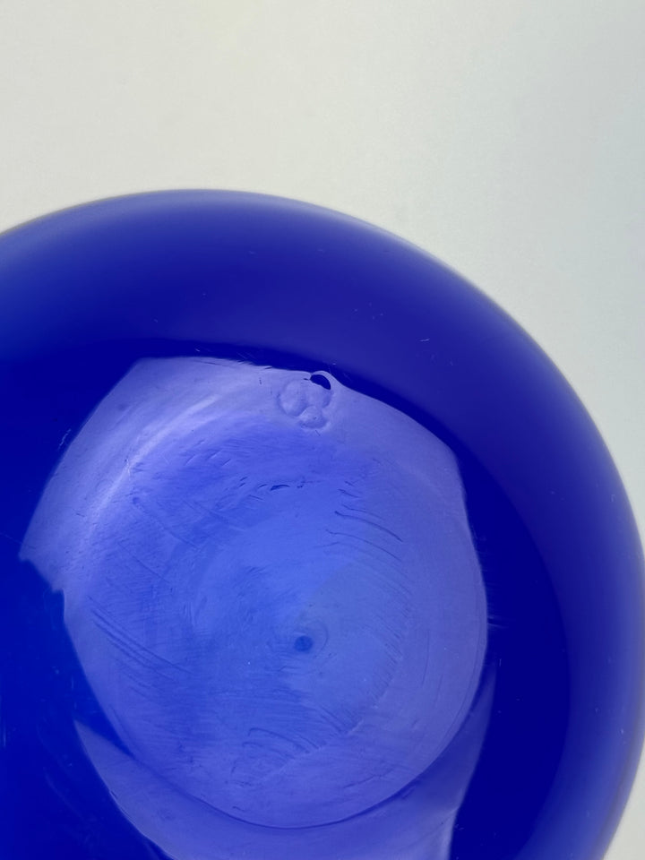 Set di 10 ciotoline in vetro blu cobalto anni ’70