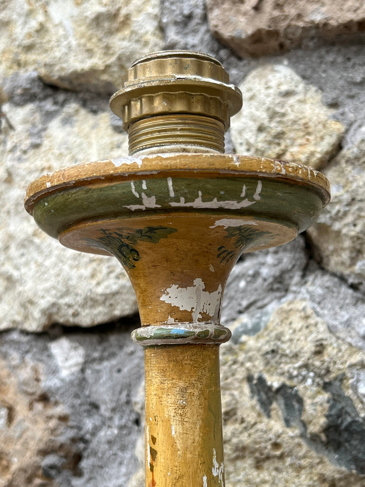 Lampada da tavolo legno dipinto