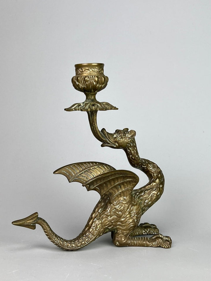 Candelabro ottone a forma drago