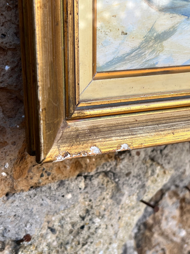 Dipinto a olio su tavola Natura morta con pere