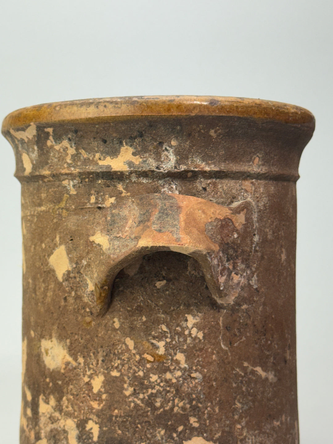 Vaso Antico in terracotta con manici Ceramica Popolare Rustica