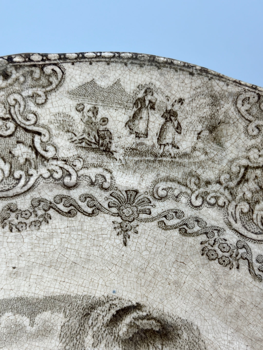 Piatto Antico J. & M.P. Bell & Co – Decoro Italian Lakes, Staffordshire