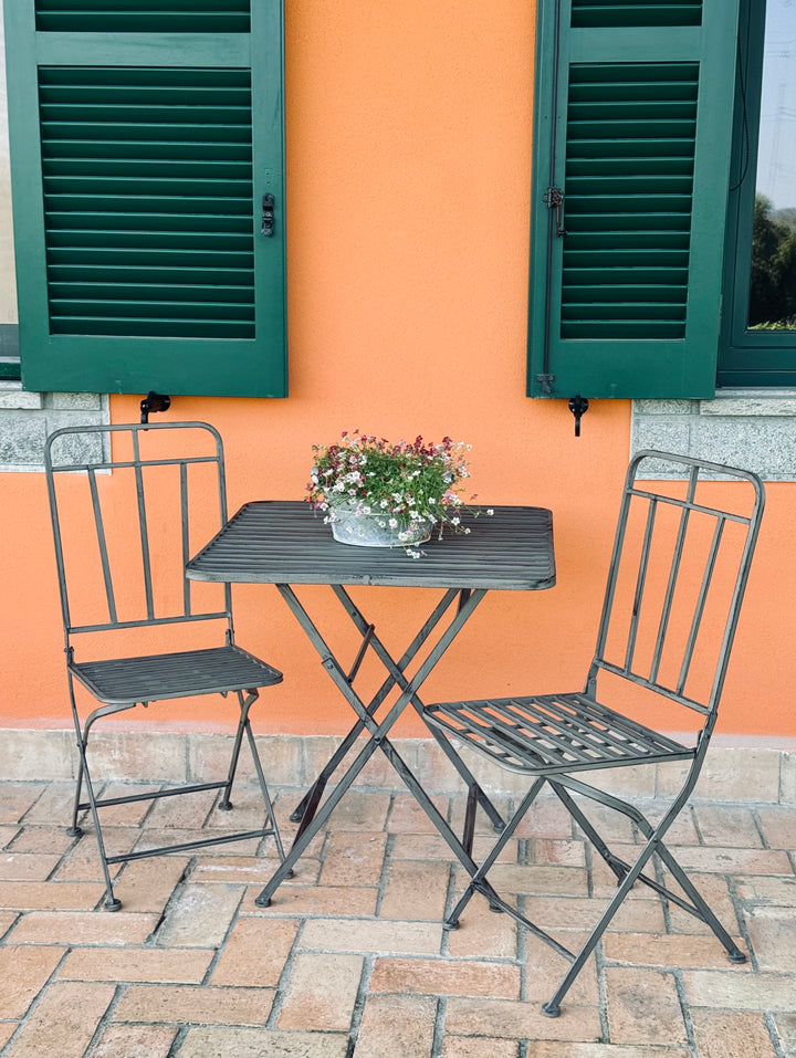 Set da esterno con tavolino e 2 sedie pieghevoli