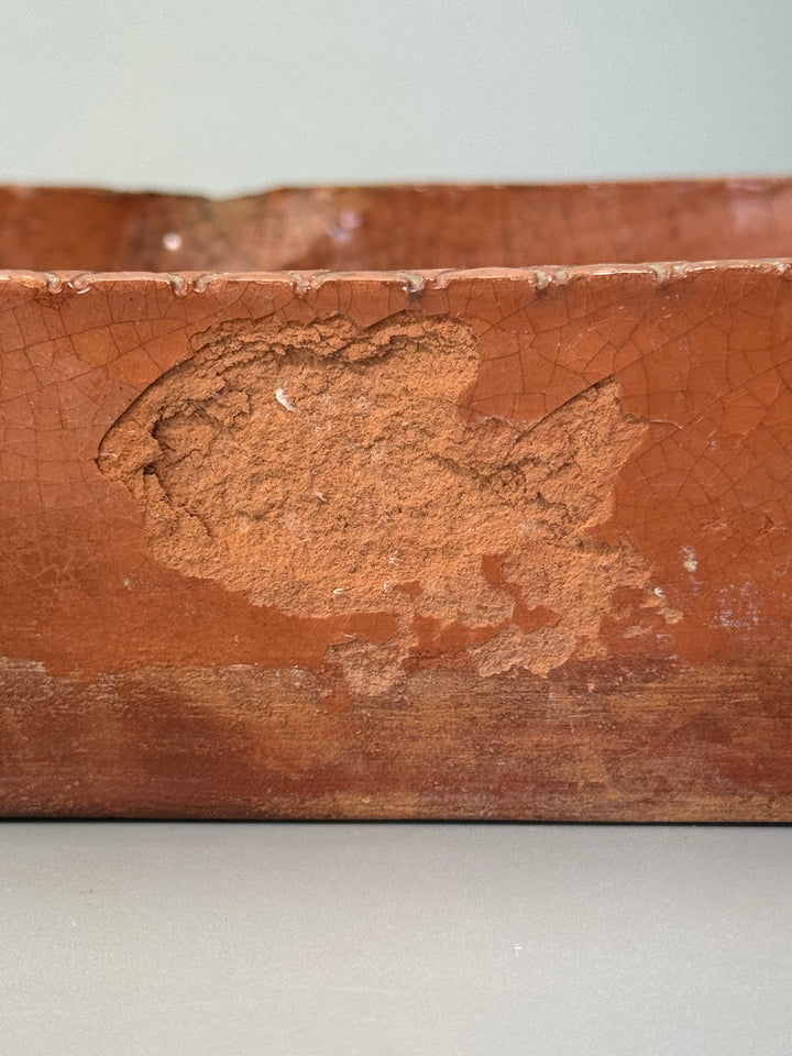 Pirofila in terracotta con manici vintage produzione artigianale