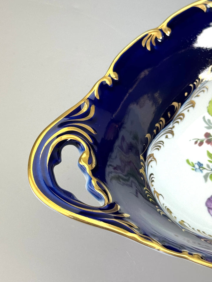 Svuotatasche vintage in porcellana di Limoges dipinta a mano