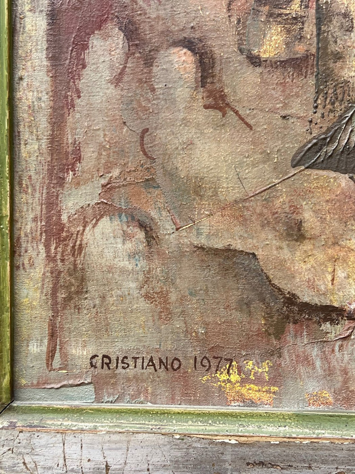 Quadro olio su tela Cristiano 77 "Paleolitico"