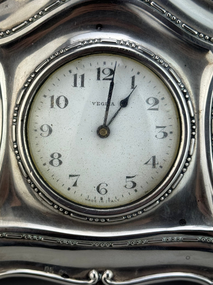 Sveglia da tavolo Veglia in argento 800 vintage