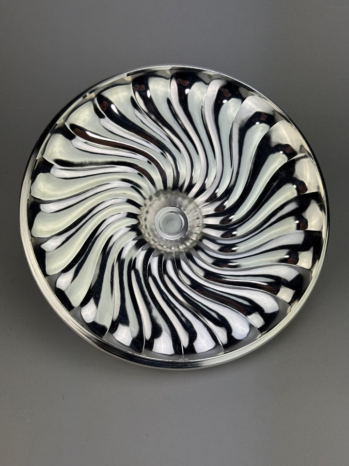 Scatola porta bon bon OLRI silverplated con coperchio
