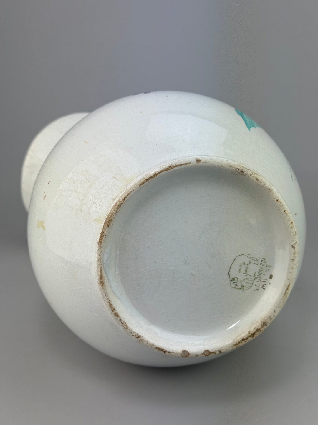 Brocca in ceramica dipinta a mano Società Ceramica Lombarda Milano