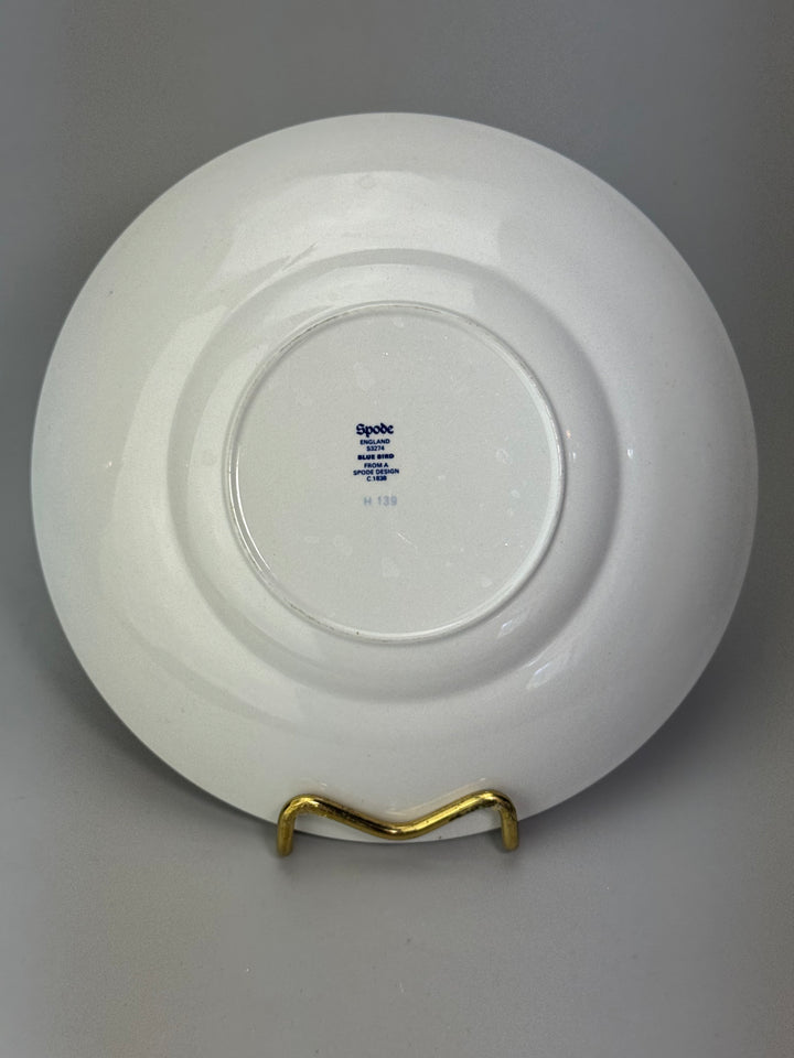 Piatto decorativo ceramica Spode decoro"Blue Bird"