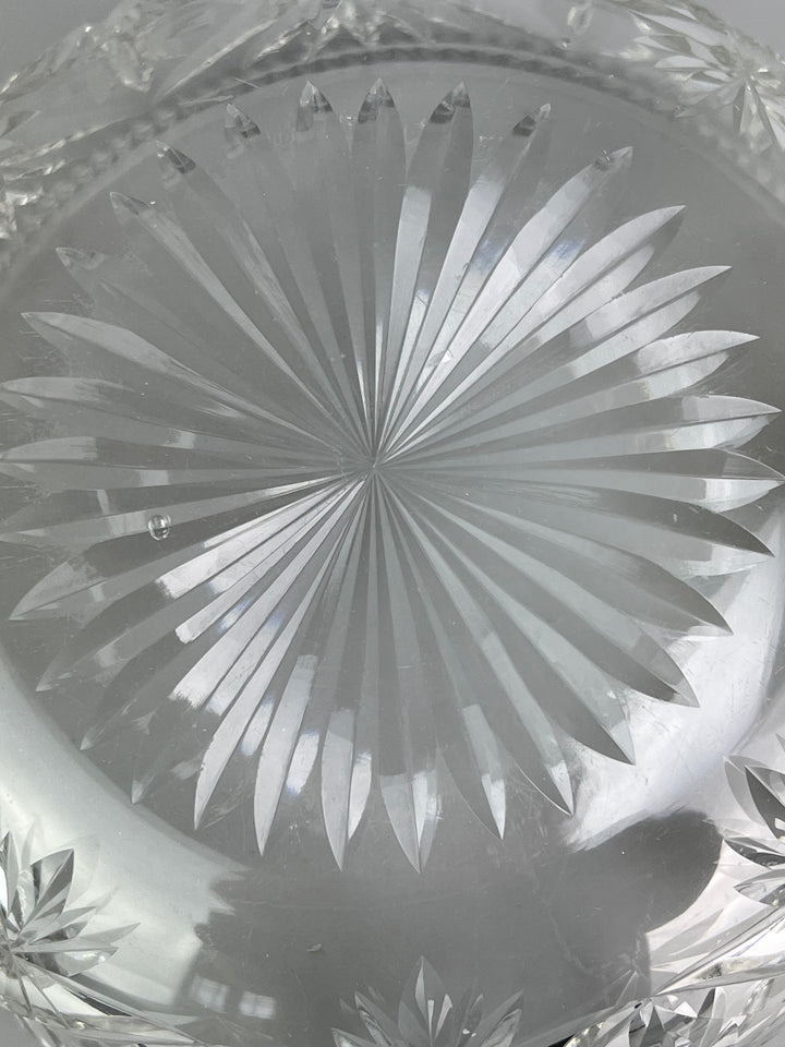 Ciotola centrotavola in cristallo molato decorazione a stella