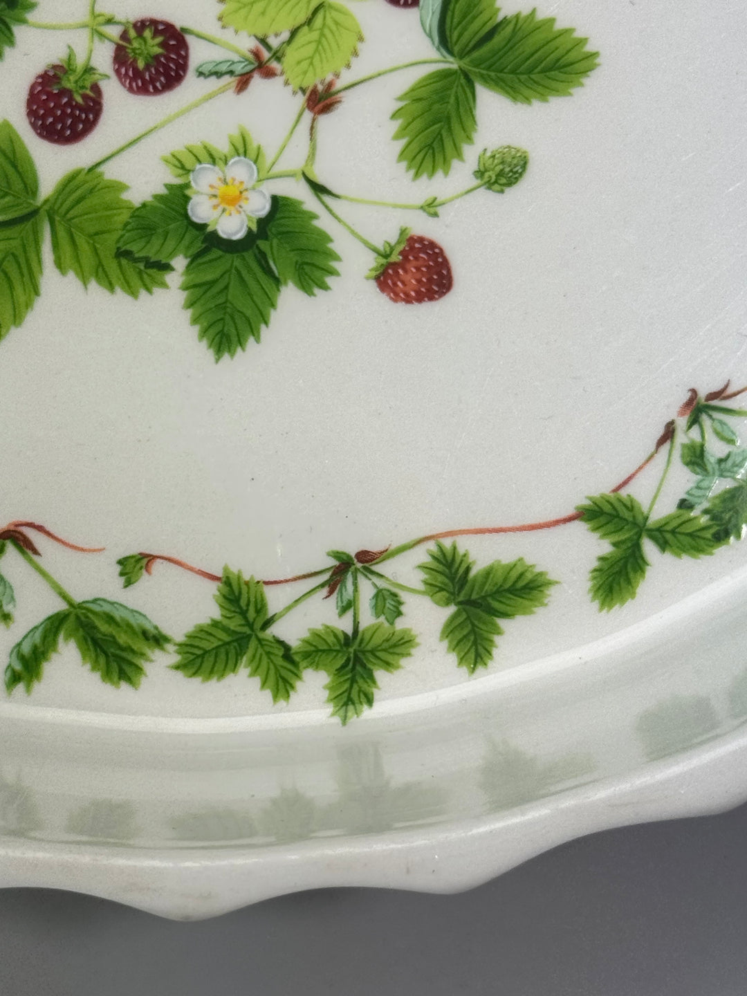 Pirofila in ceramica vintage Portmeirion con decoro fragoline di bosco