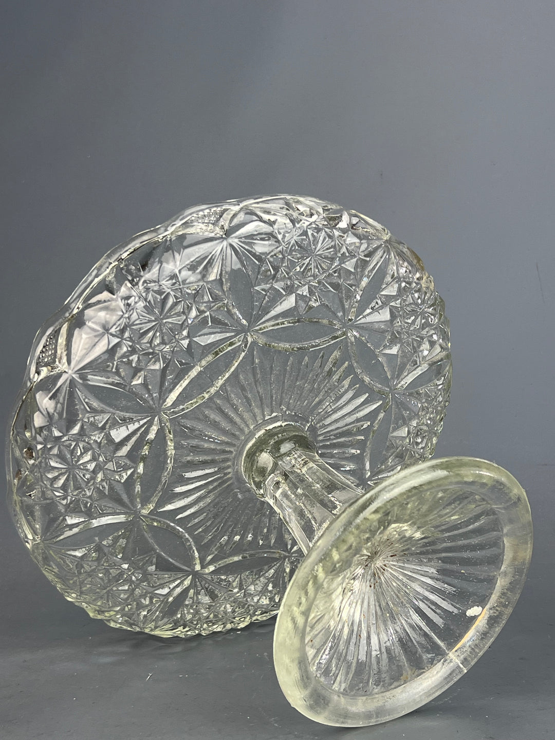 Alzata vetro pressato vintage