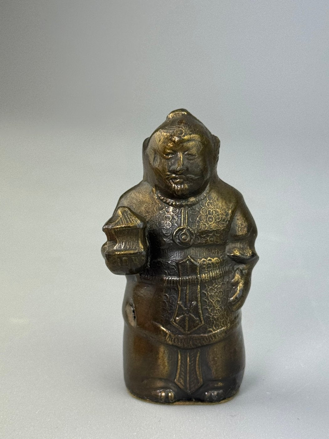 Set di 7 Shichi Fukujin in bronzo Divinità della Fortuna Giapponesi XX secolo