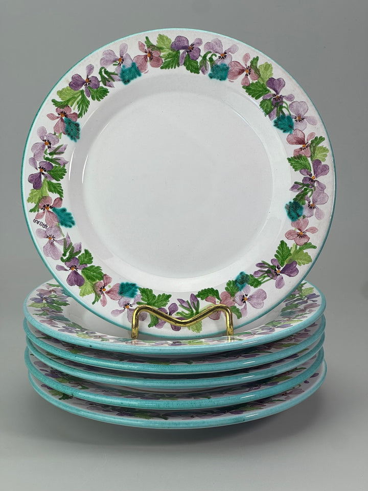 Set di 6 Piattini in ceramica dipinta a mano Bandarin Sorano