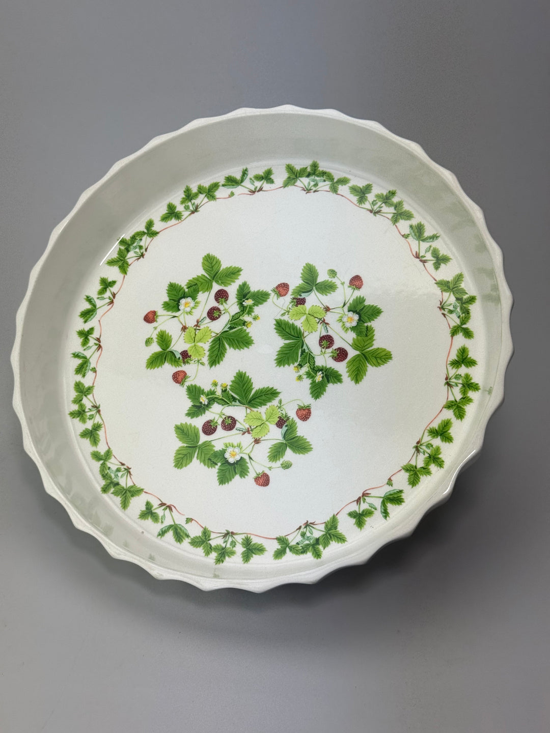 Pirofila in ceramica vintage Portmeirion con decoro fragoline di bosco