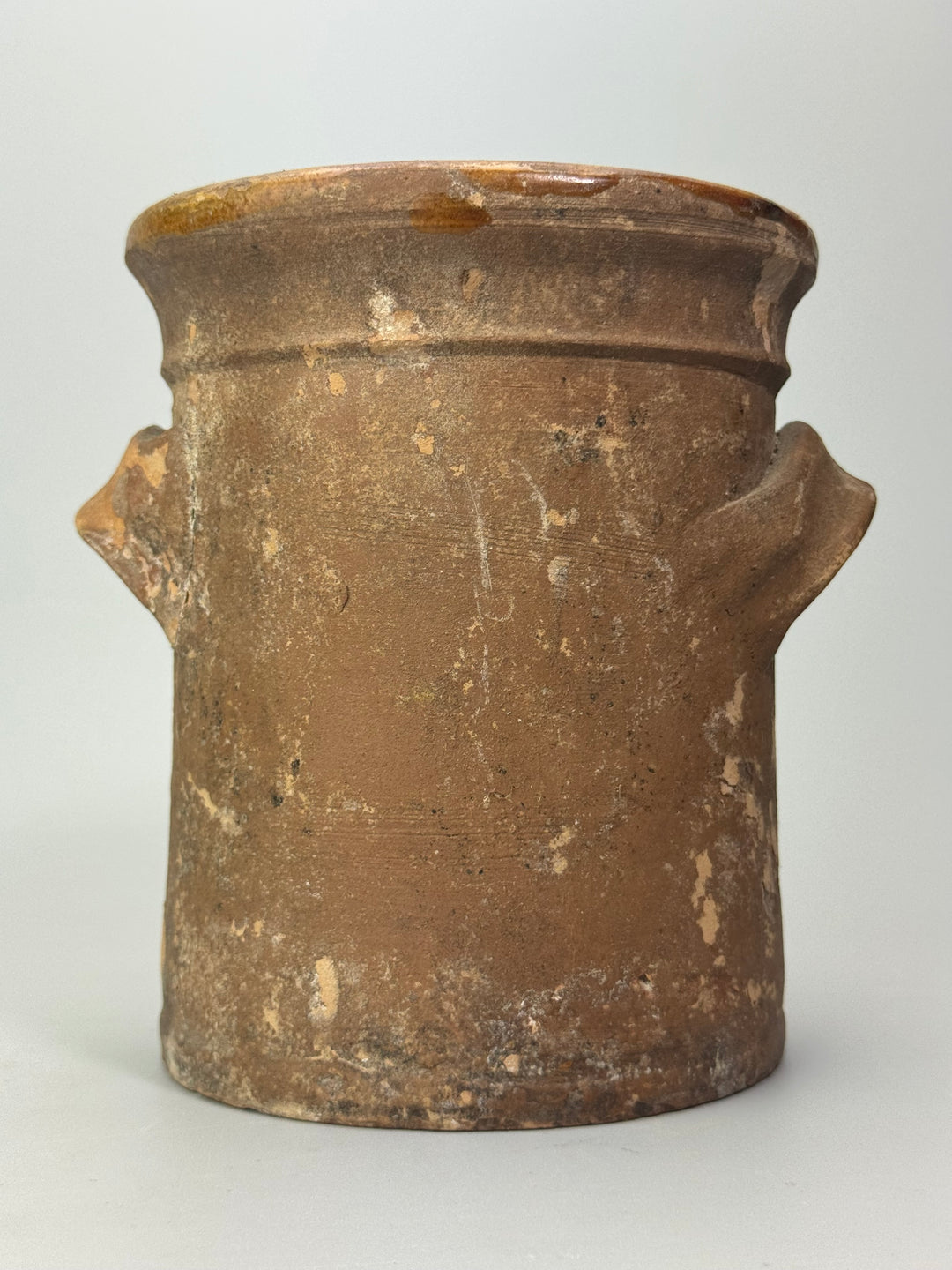 Vaso Antico in terracotta con manici Ceramica Popolare Rustica