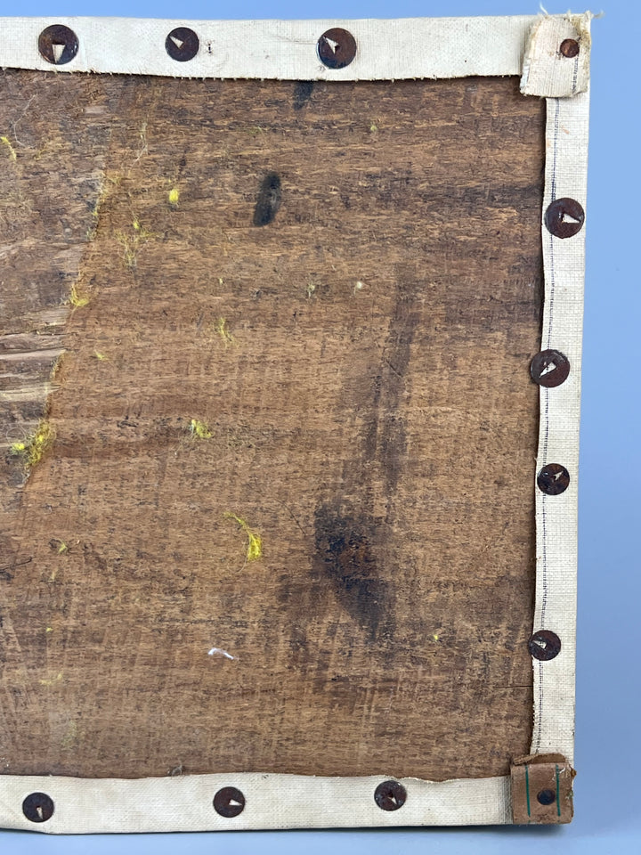 Quadro olio su tela mendicante vintage