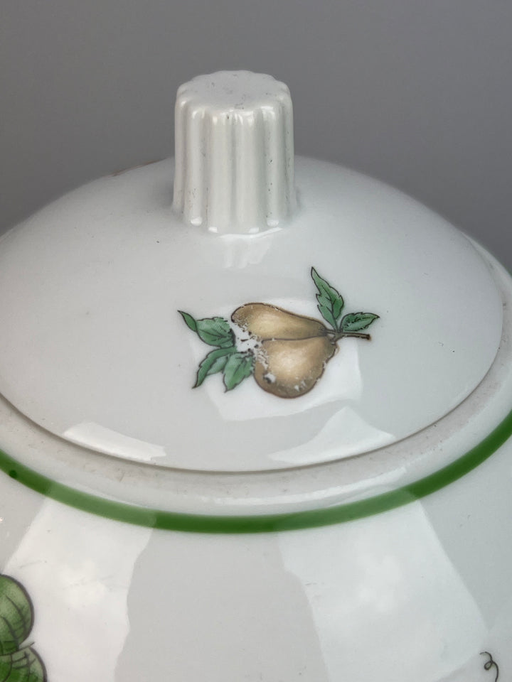 Servizio da Tè per 12 Persone – Richard Ginori, Decoro Frutta con Bordo Verde