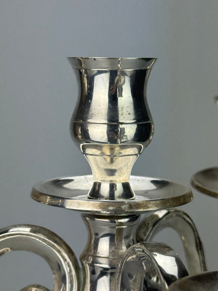 Candelabro Silverplated a 4 Fiamme King's House Sheffield Collection