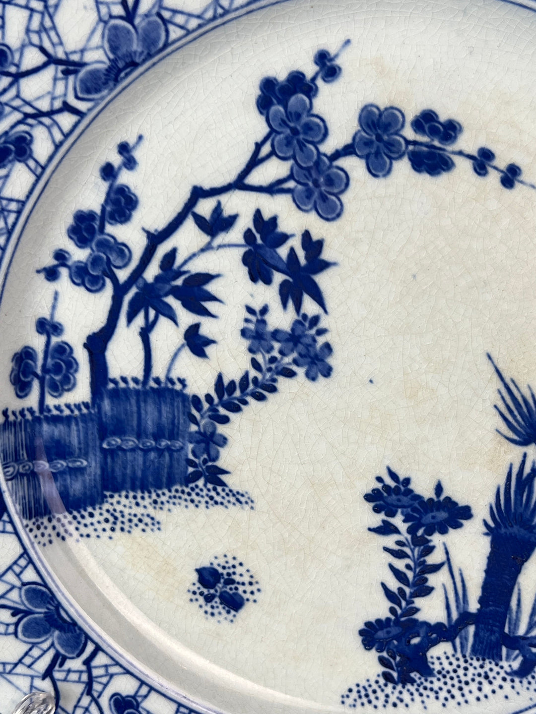 Piatto Creil Montereau in Terraglia Decorazione Blu – XIX secolo