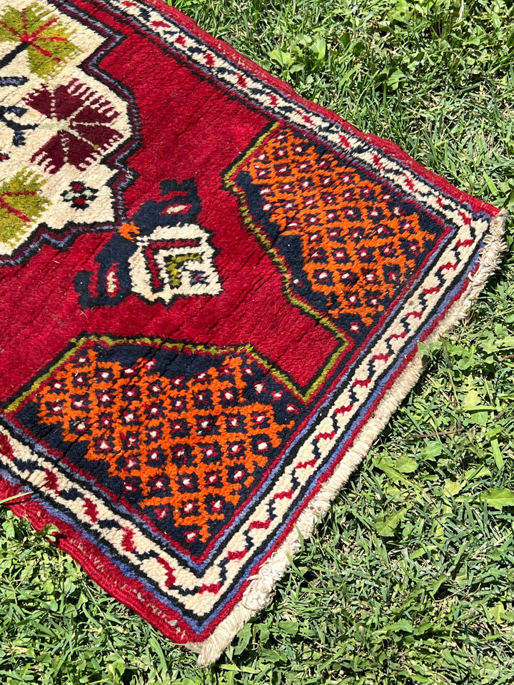 Tappeto persiano Oushak 105x52 cm